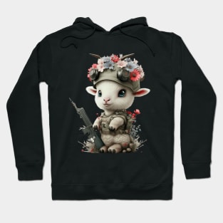 The brave cute goat soldier Hoodie